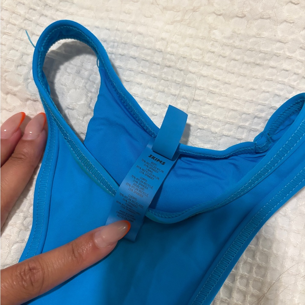 Skims Blue Racerback Swim Top - Picture 2 of 3